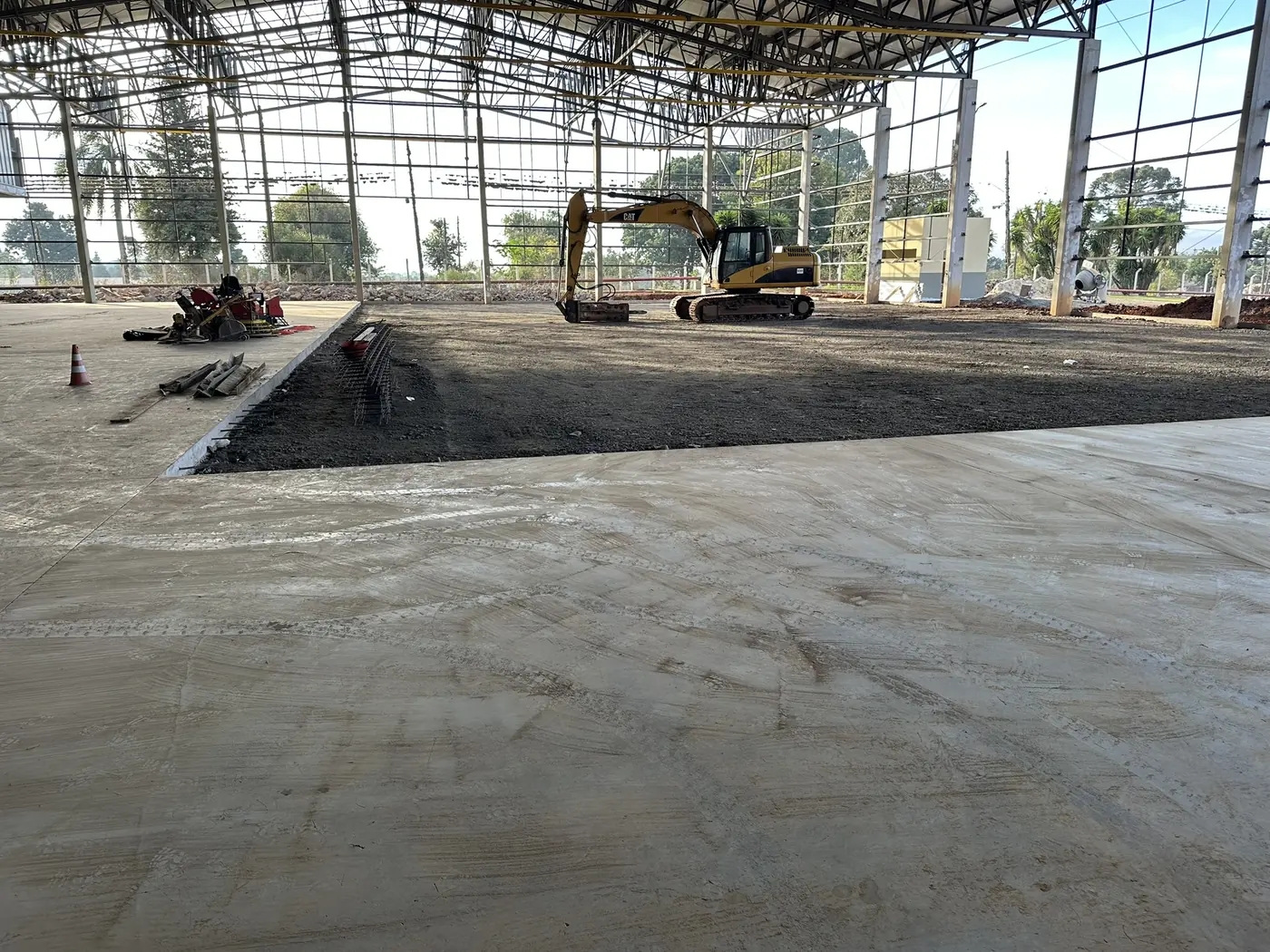 Obra de piso de concreto em execução pela Concretta em Guarapuava